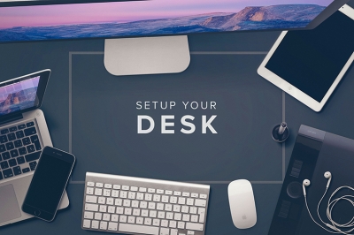 办公场景电子设备场景logo样机