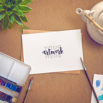 时尚场景配图信纸样机