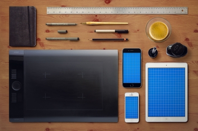 平板手机电子社保样机办公场景样机