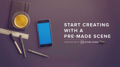 时尚场景配图logo样机