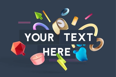 立体元素背景时尚配图