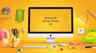 立体场景背景配图素材时尚配图时尚元素