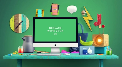 立体场景背景配图素材时尚配图时尚元素