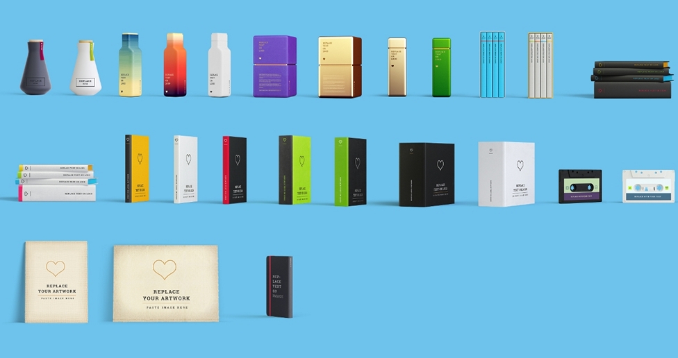 包装瓶盒子磁带样机元素立体元素