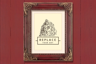 相框样机复古相框