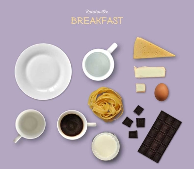 早餐素材巧克力鸡蛋奶酪