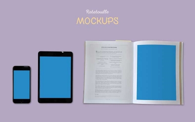 手机平板电脑书本样机