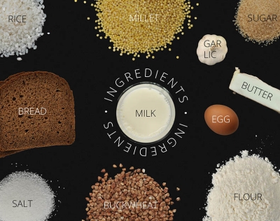 杂粮元素牛奶鸡蛋大蒜