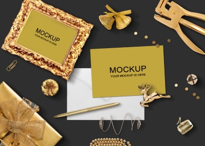 金色元素金色素材新年素材圣诞节素材