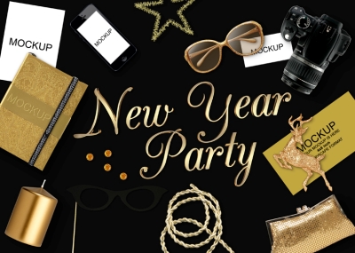 金色元素金色素材新年素材圣诞节素材