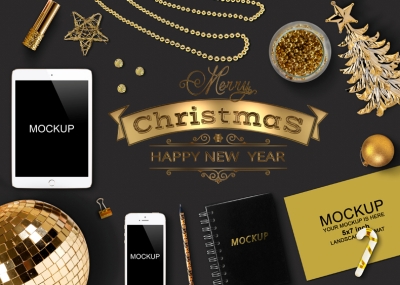 金色元素金色素材新年素材圣诞节素材