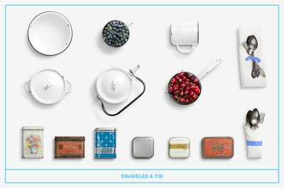 厨房素材盘子茶壶茶杯勺子刀叉樱桃铁盒盒子