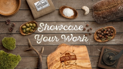 户外场景配图青苔鹿角咖啡伴你蘑菇面包砧板木板木纹