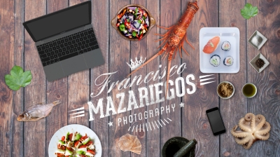 食材配图笔记本电脑干鱼龙虾三文鱼鱿鱼日料俯视图