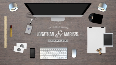 时尚场景配图时尚素材电脑音响键盘工作证