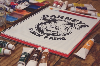 绘画场景绘画样机画笔画板油彩油画彩笔logo样机