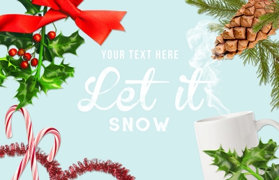 圣诞节背景圣诞节元素松果