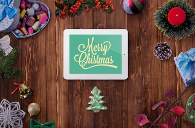 圣诞节素材松果松树