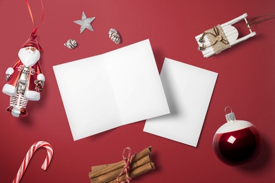 圣诞节元素信封松果时尚元素圣诞节配图圣诞老人挂件免抠素材