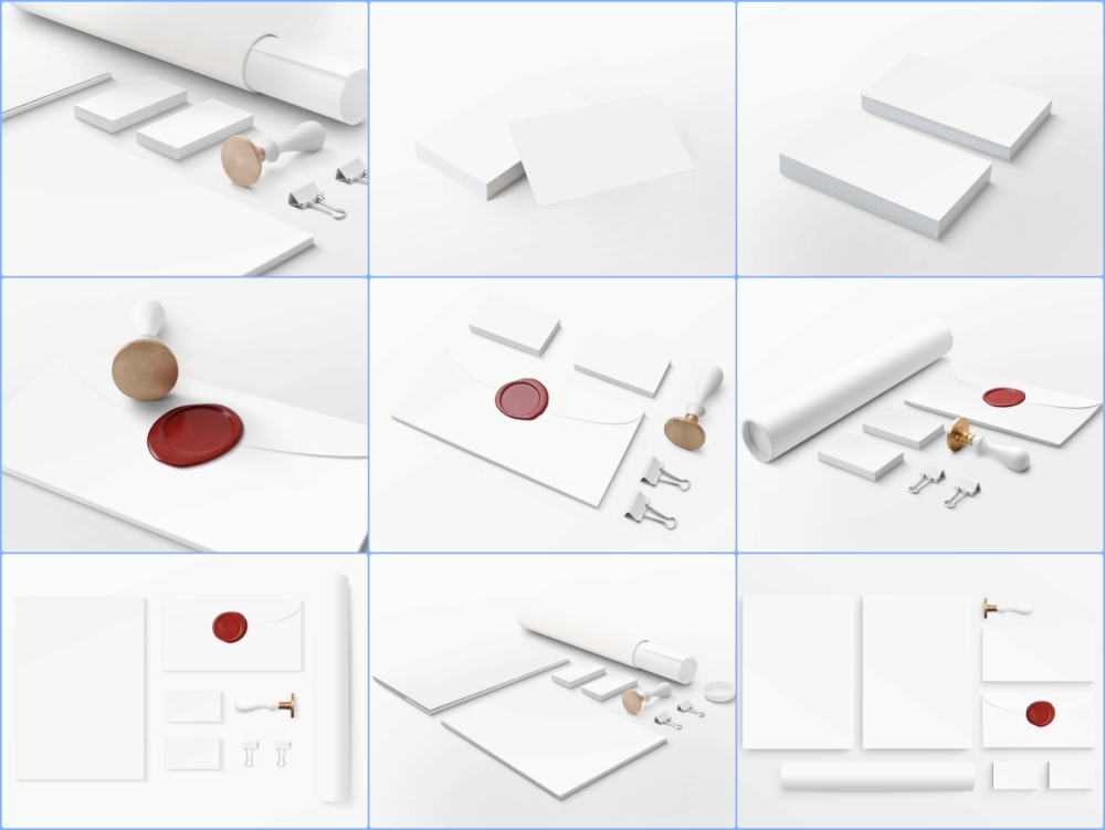 办公用品样机VI样机纸张名片空白样机空白vi样机