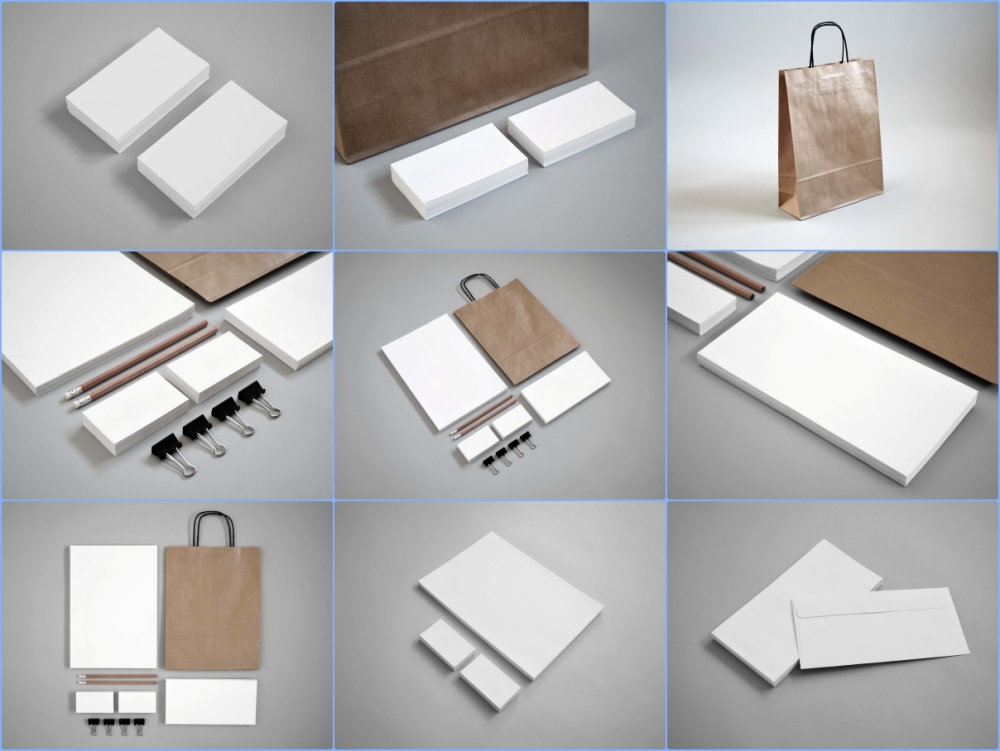 办公用品样机VI样机纸张名片空白样机空白vi样机