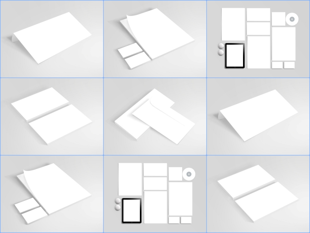 办公用品样机VI样机纸张名片空白样机空白vi样机