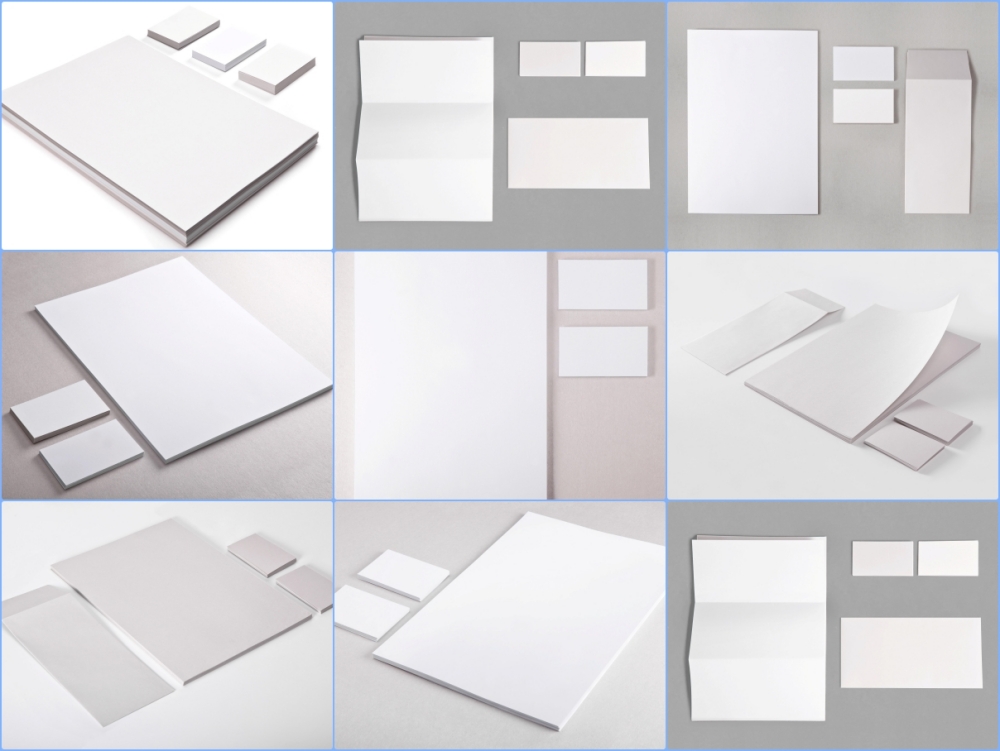 办公用品样机VI样机纸张名片空白样机空白vi样机