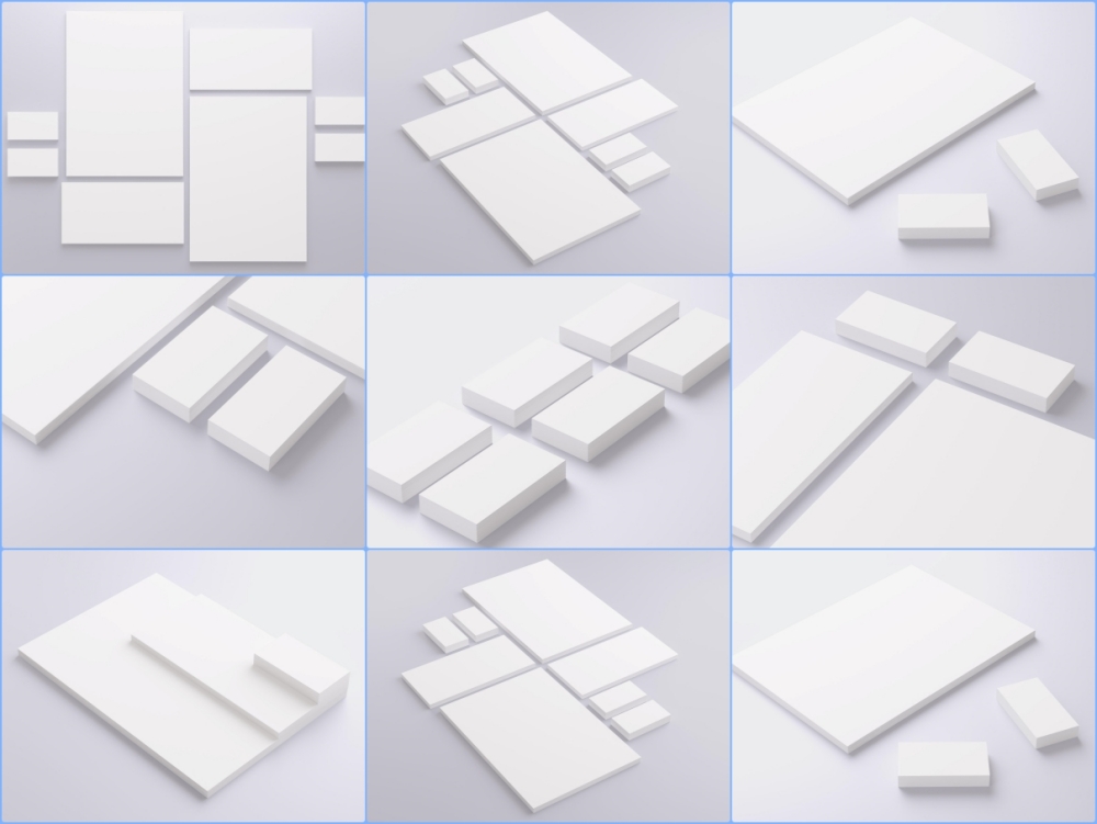 办公用品样机VI样机纸张名片空白样机空白vi样机