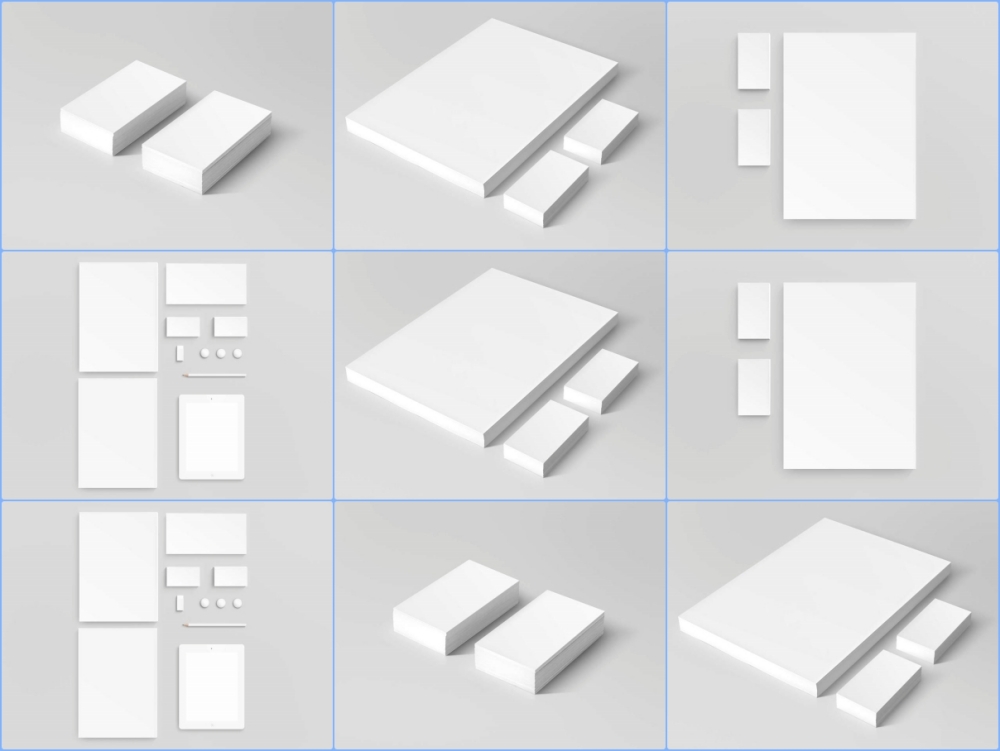 办公用品样机VI样机纸张名片空白样机空白vi样机