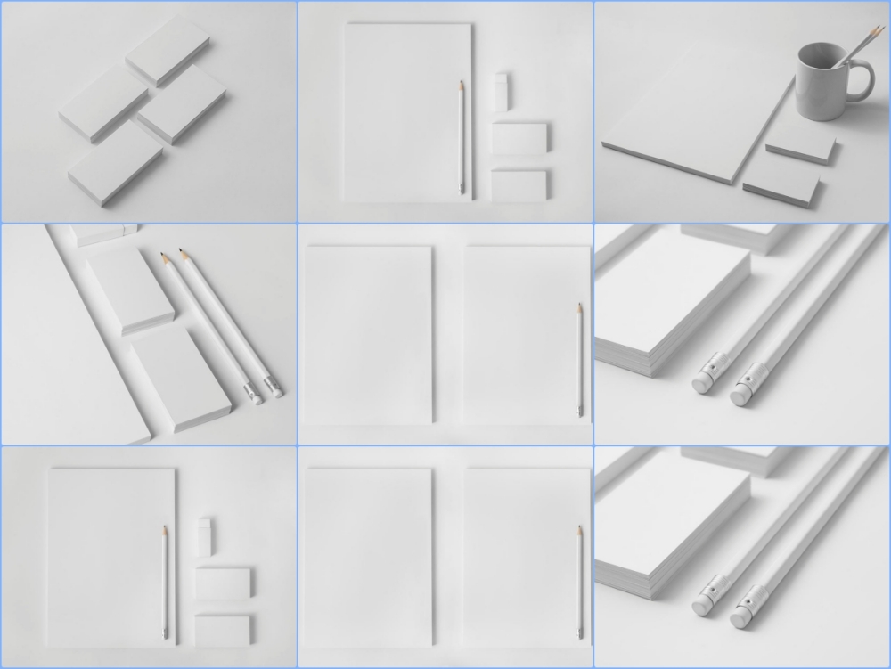 办公用品样机VI样机纸张名片空白样机空白vi样机