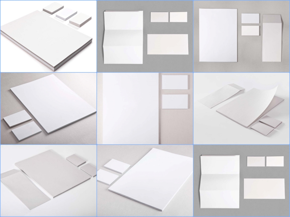 办公用品样机VI样机纸张名片空白样机空白vi样机