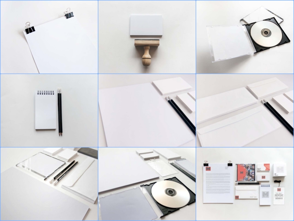 办公用品样机VI样机纸张名片空白样机空白vi样机