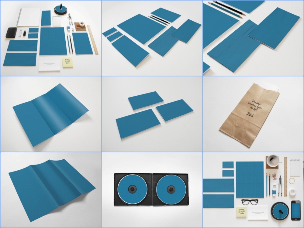 办公用品样机VI样机纸张名片空白样机空白vi样机