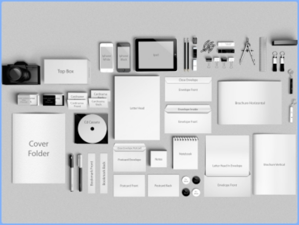 办公用品样机VI样机纸张名片空白样机空白vi样机