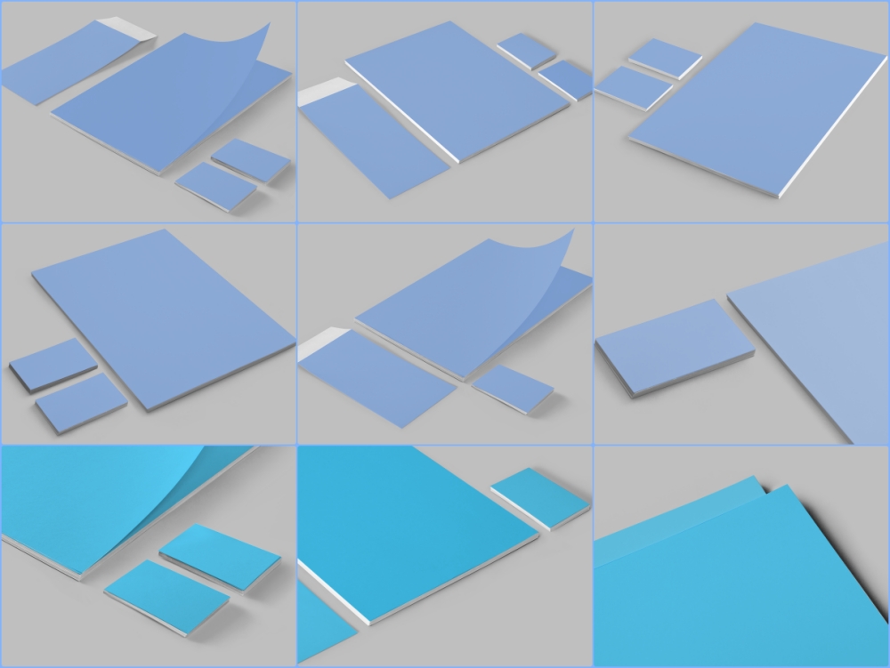 办公用品样机VI样机纸张名片空白样机空白vi样机