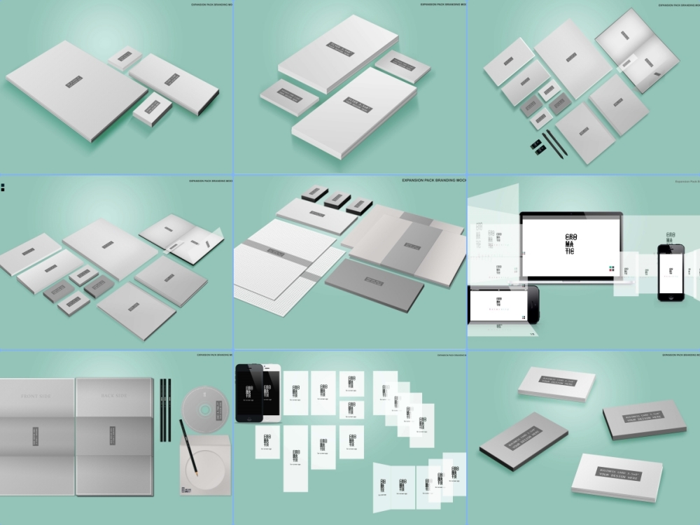 办公用品样机VI样机纸张名片空白样机空白vi样机