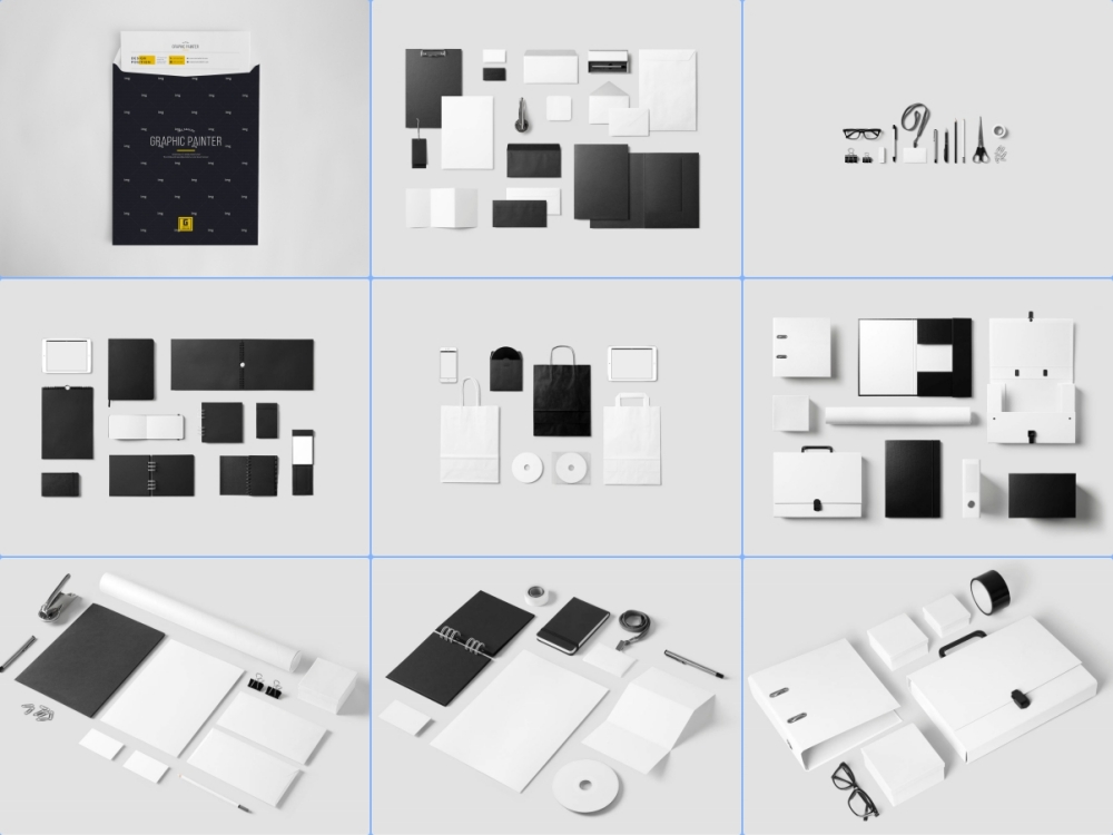 办公用品样机VI样机纸张名片空白样机空白vi样机