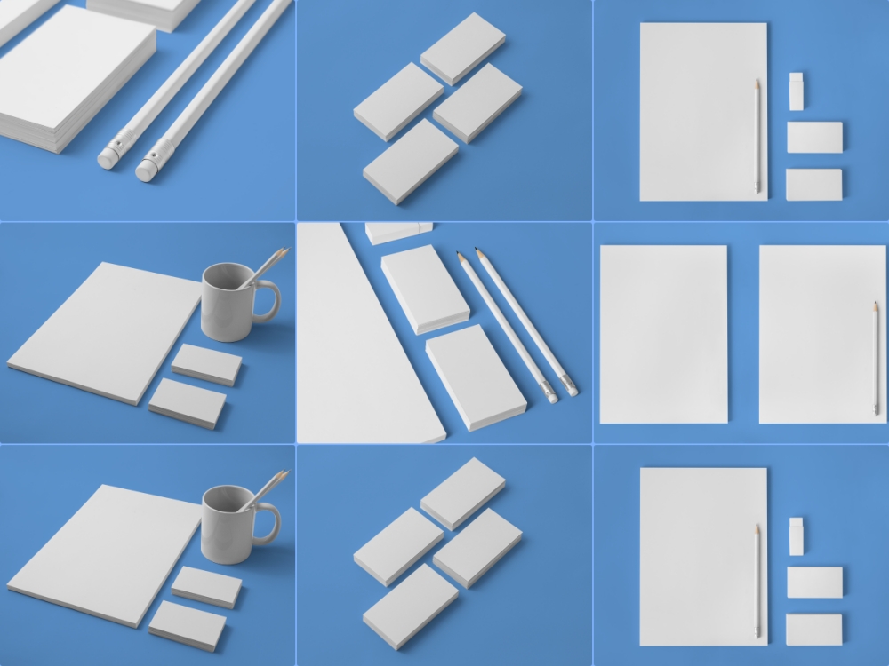 办公用品样机VI样机纸张名片空白样机空白vi样机
