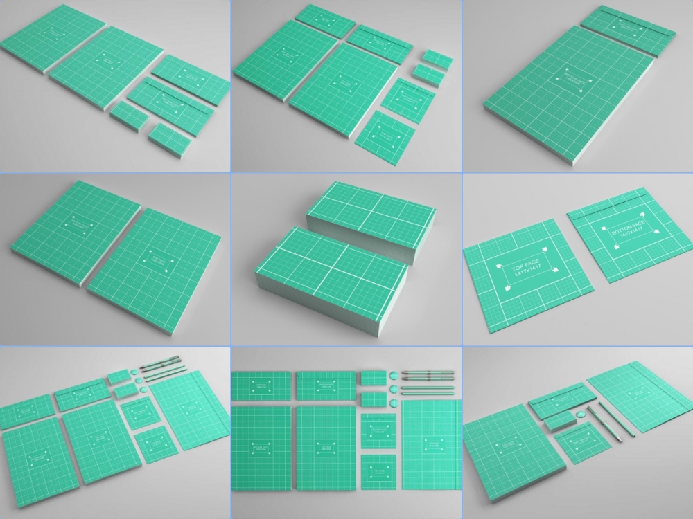 办公用品样机VI样机纸张名片空白样机空白vi样机