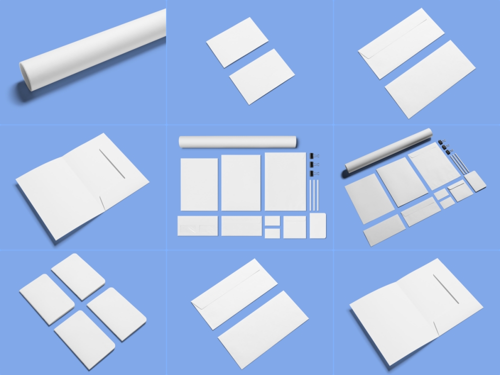 办公用品样机VI样机纸张名片空白样机空白vi样机