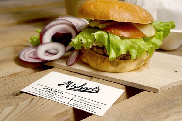 汉堡店汉堡店快餐店咖啡店名片卡片