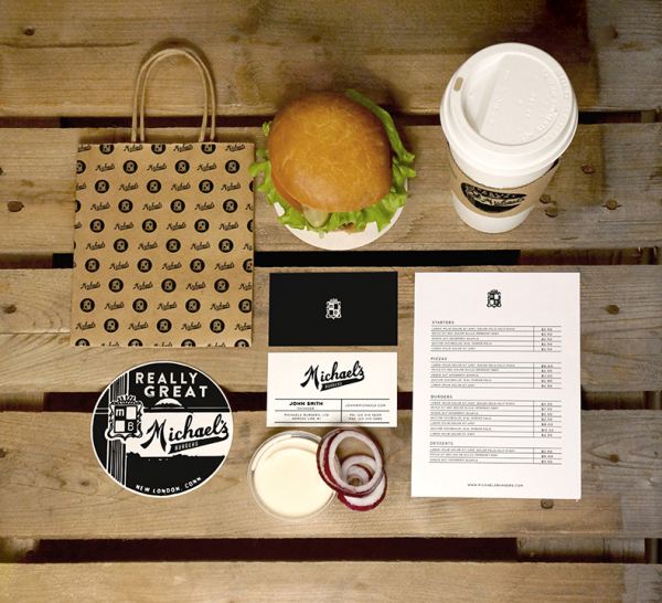 整套汉堡店汉堡店快餐店咖啡店全套vi名片纸袋咖啡杯菜单