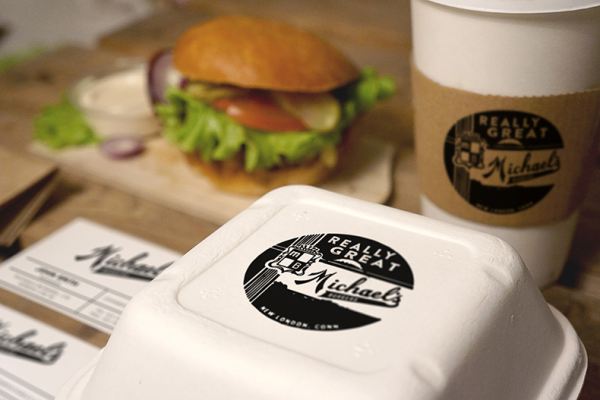 汉堡店快餐店咖啡店纸碗咖啡杯名片logo