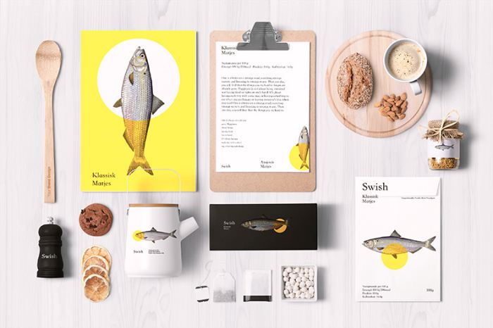 整套30款品牌VI样机logo样机全套样机素材鱼类海鲜餐饮贴图