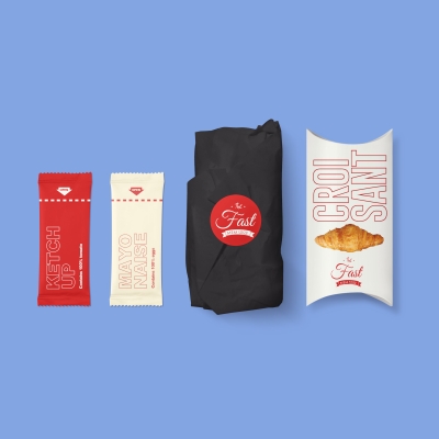 快餐包装样机餐饮样机番茄酱包装样机