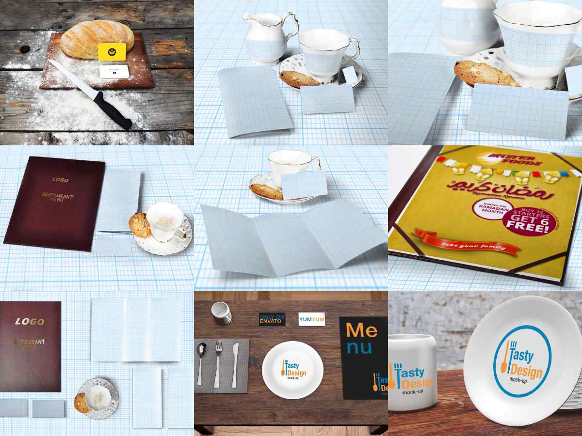 整套样机面包店快餐店品牌VI样机咖啡杯