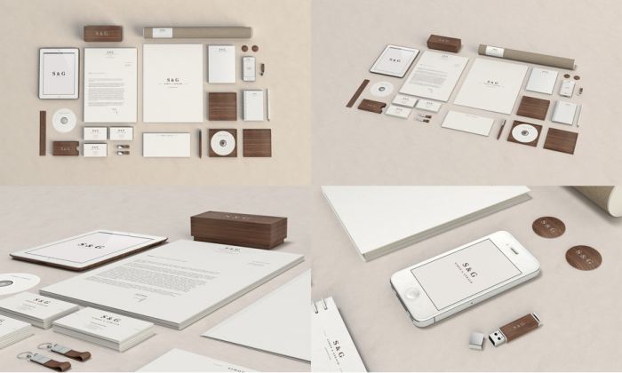 办公场景样机LOGO展示样机