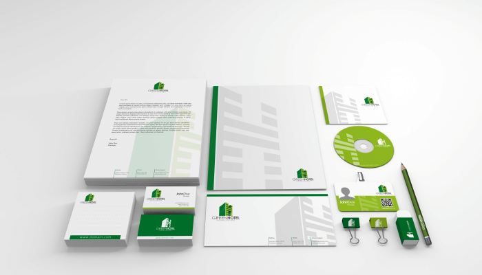 整套16个品牌样机VI样机logo展示样机名片燕尾夹铅笔橡皮光盘文件夹档案袋卡片信封