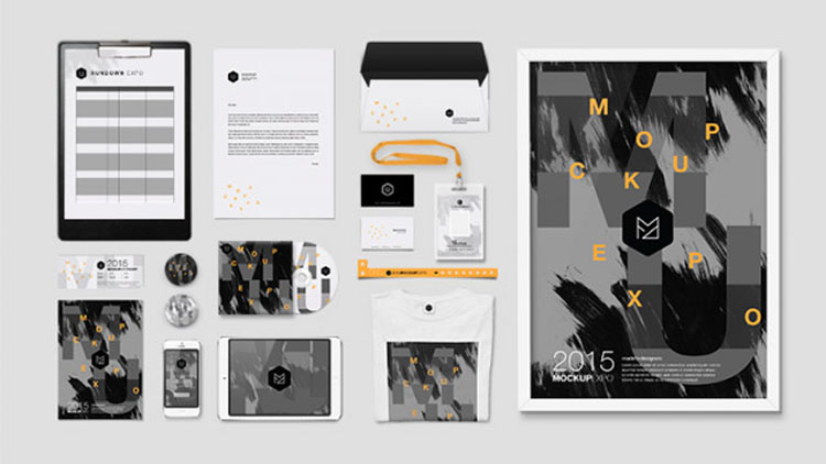 整套11个品牌样机vi样机logo样机工作证手环信封文件夹手机平板徽章