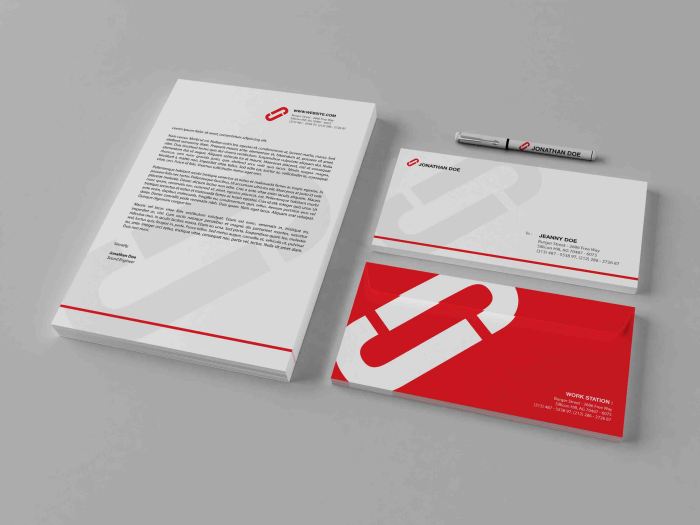 名片圆珠笔签字笔样机卡片信封样机